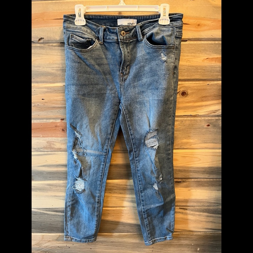 Vervet distressed skinny capri jeans size 29